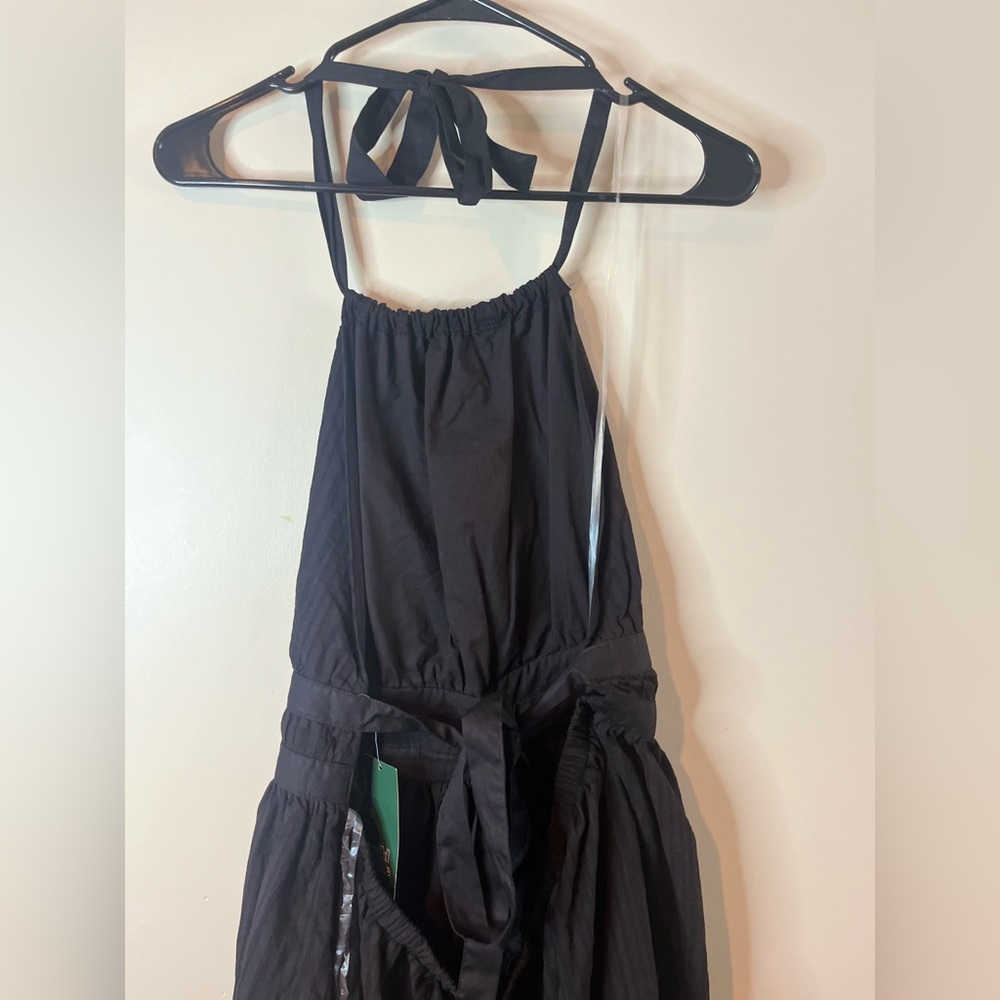 Wild Fable Black Halter Open Tie Back Mini Dress - Picture 3 of 7